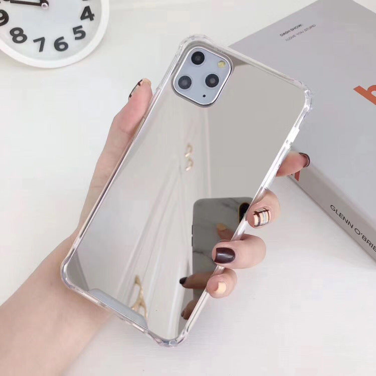 Anti-drop Electroplating Mirror Surface At Four Corners Iphone Protective Cover