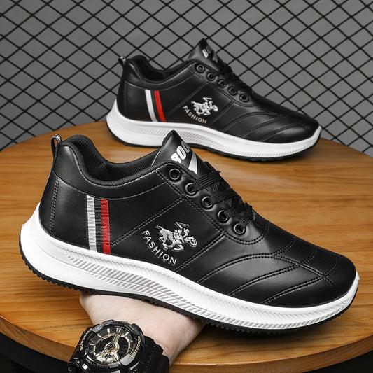 2022 New Leather Men's Shoes Men's Casual Shoes Breathable Waterproof Hiking Shoes Non-slip Sports Running Shoes