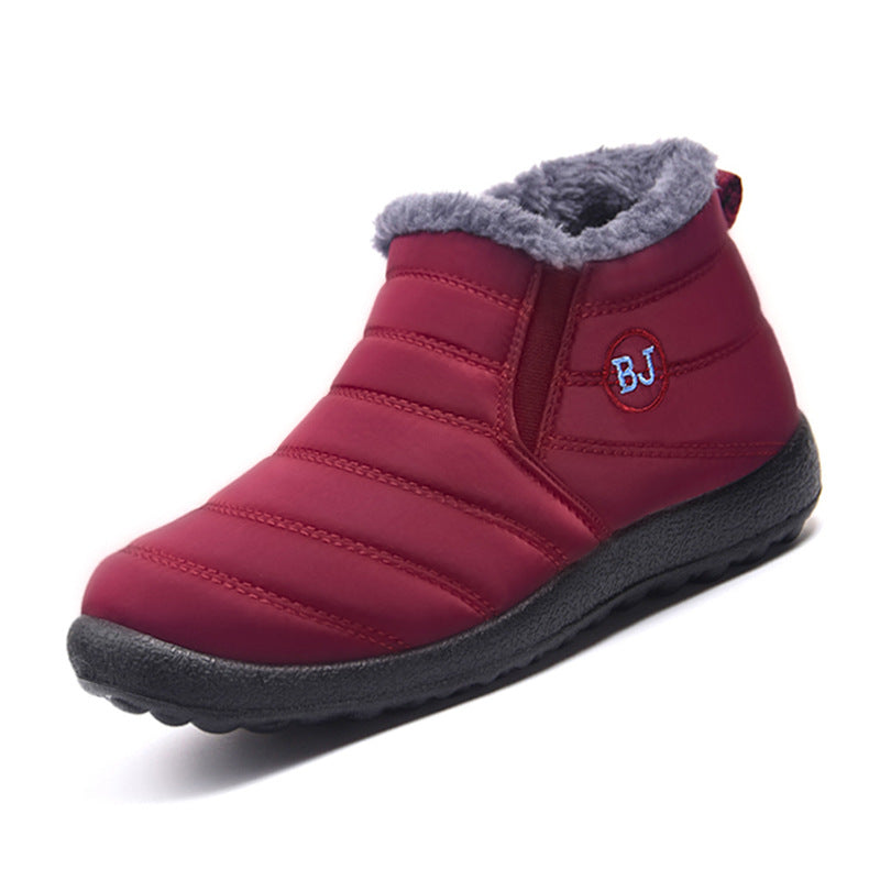 Foreign Trade New Cotton Shoes Men&#039;s Old Beijing Plus Velvet Warm Dad Shoes Polyurethane Casual Cotton Boots Cross-border Snow Boots Women