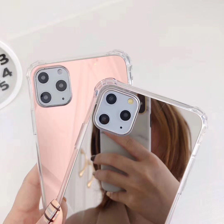 Anti-drop Electroplating Mirror Surface At Four Corners Iphone Protective Cover