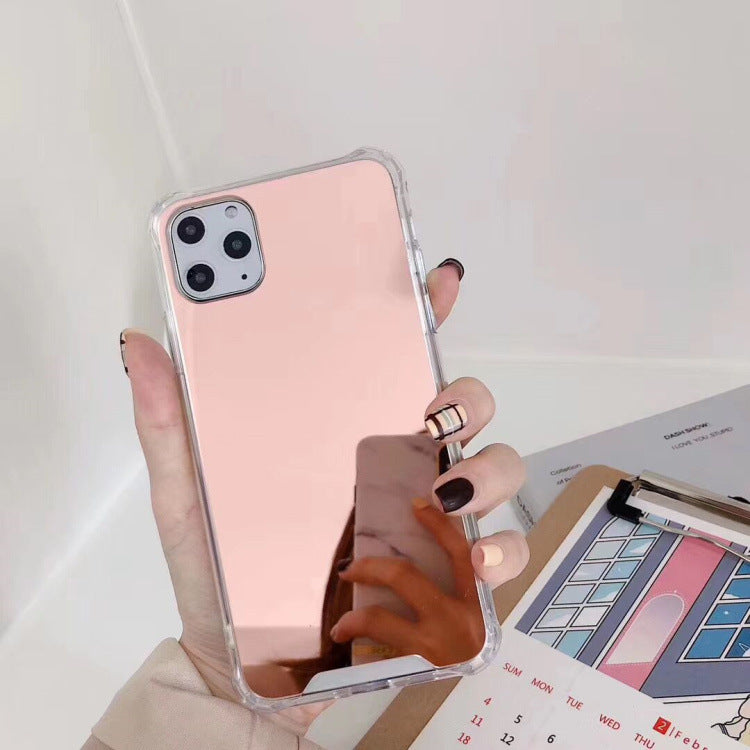 Anti-drop Electroplating Mirror Surface At Four Corners Iphone Protective Cover