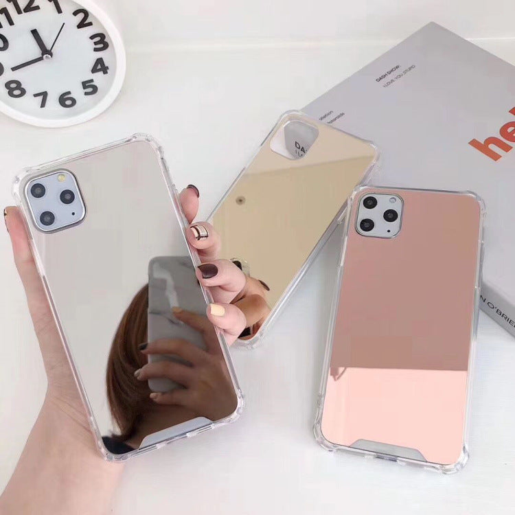 Anti-drop Electroplating Mirror Surface At Four Corners Iphone Protective Cover