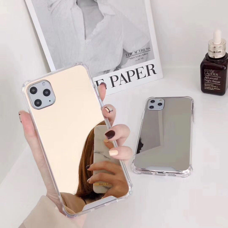 Anti-drop Electroplating Mirror Surface At Four Corners Iphone Protective Cover