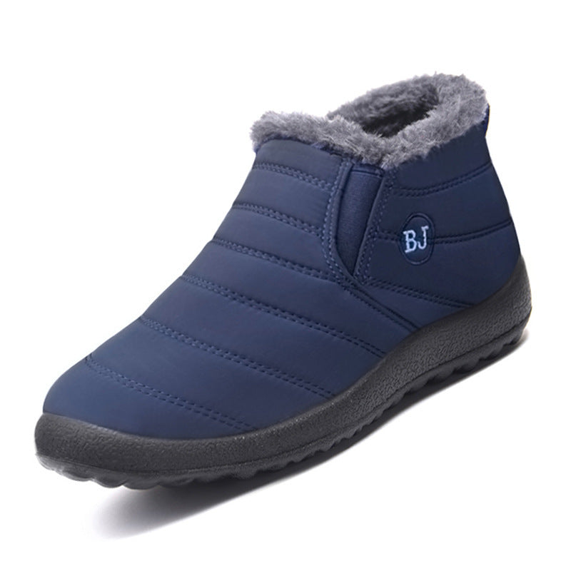 Foreign Trade New Cotton Shoes Men&#039;s Old Beijing Plus Velvet Warm Dad Shoes Polyurethane Casual Cotton Boots Cross-border Snow Boots Women