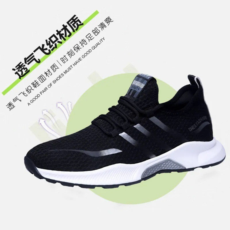 2022 Spring New Trend Men&#039;s Shoes Casual Trend Shoes Men&#039;s Flying Woven Mesh Breathable Running Korean Sports Shoes