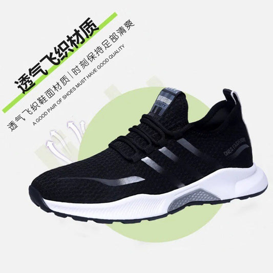 2022 Spring New Trend Men&#039;s Shoes Casual Trend Shoes Men&#039;s Flying Woven Mesh Breathable Running Korean Sports Shoes