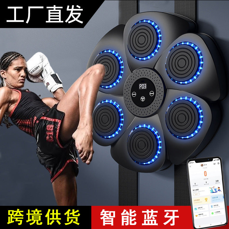 Cross-border Adult Smart Hanging Boxing Machine Children&#039;s Trainer Home Boxing Wall Target Boxing Target Bluetooth Music