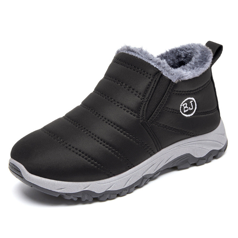 Foreign Trade New Cotton Shoes Men&#039;s Old Beijing Plus Velvet Warm Dad Shoes Polyurethane Casual Cotton Boots Cross-border Snow Boots Women