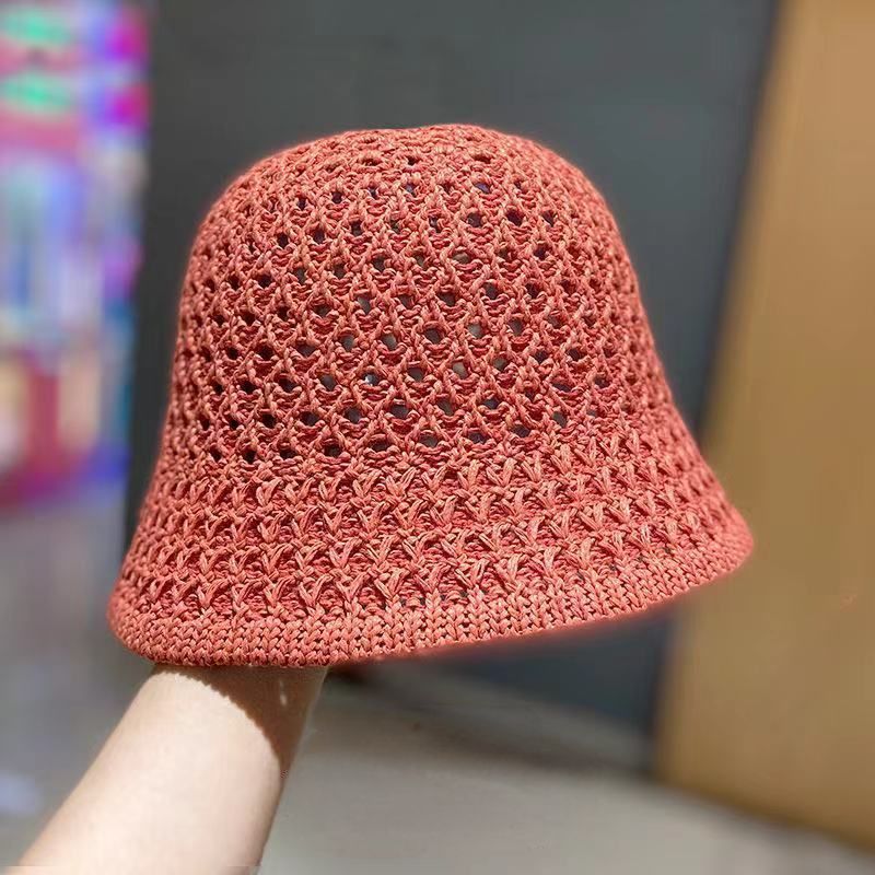 Summer Hat Female All-match Japanese Big Face Slimming Foldable Easy To Carry Bucket Hat New Sun Protection Beach Sun Hat