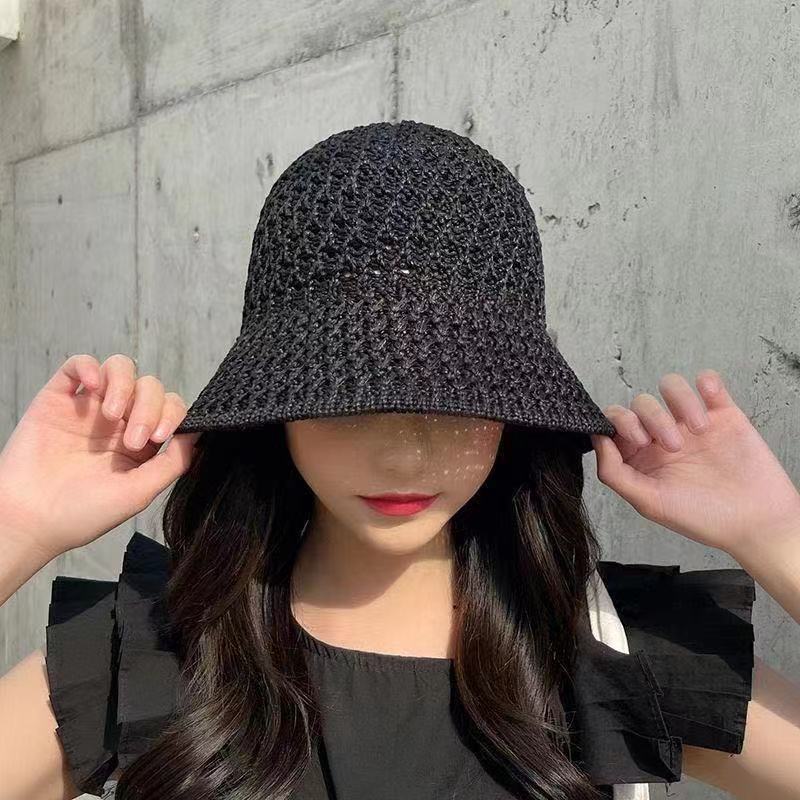 Summer Hat Female All-match Japanese Big Face Slimming Foldable Easy To Carry Bucket Hat New Sun Protection Beach Sun Hat