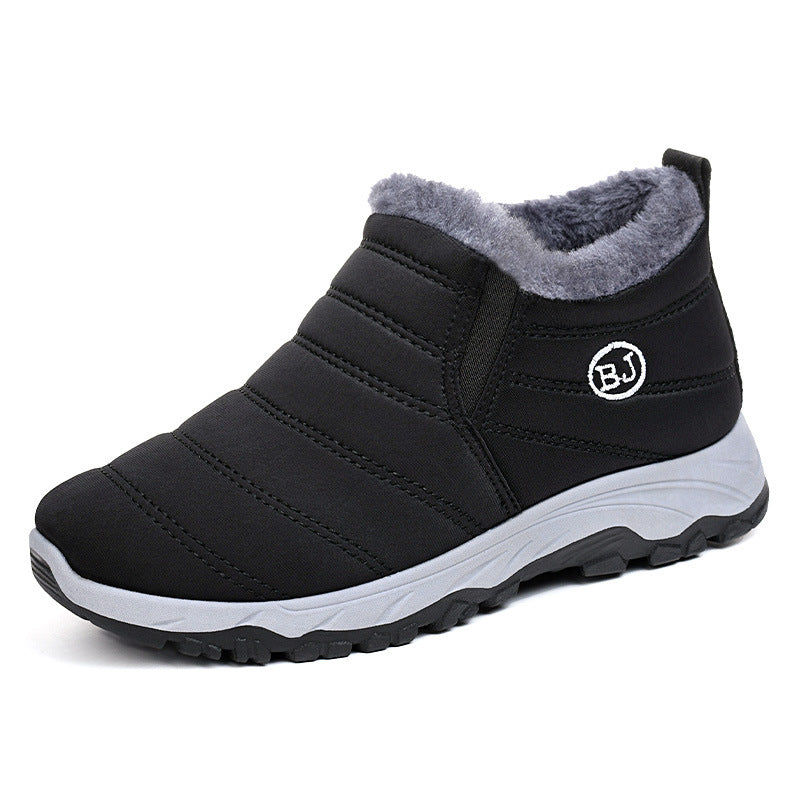 Foreign Trade New Cotton Shoes Men&#039;s Old Beijing Plus Velvet Warm Dad Shoes Polyurethane Casual Cotton Boots Cross-border Snow Boots Women