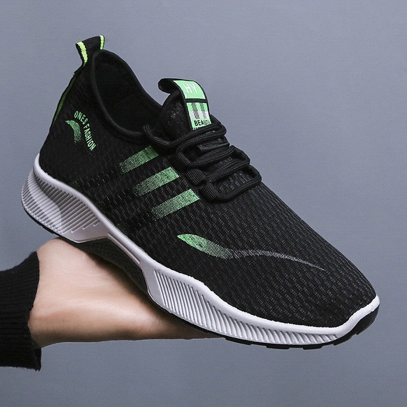2022 Spring New Trend Men&#039;s Shoes Casual Trend Shoes Men&#039;s Flying Woven Mesh Breathable Running Korean Sports Shoes