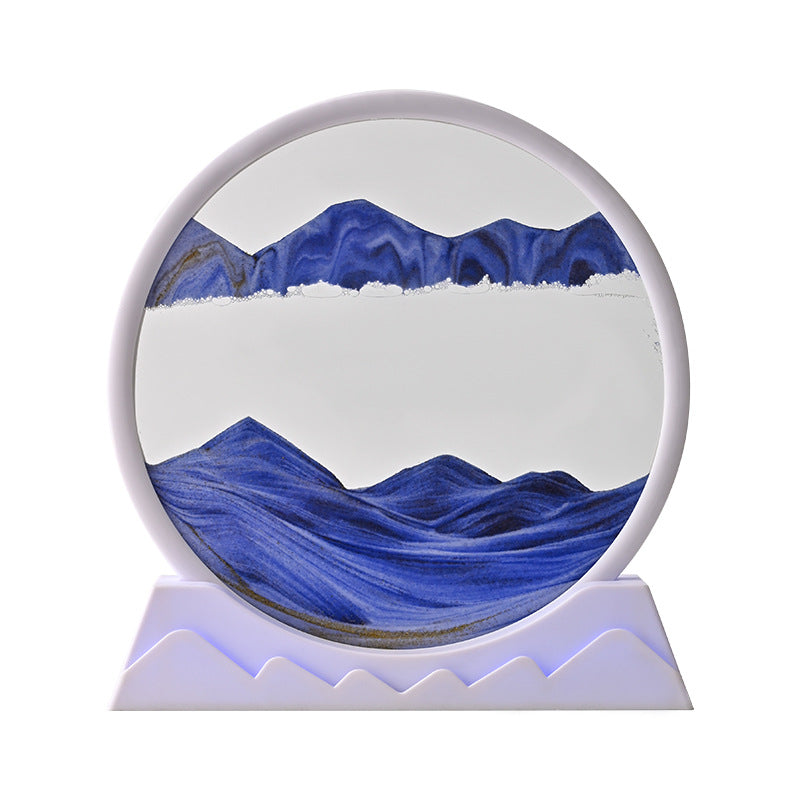 Creative Desktop Sand Painting Night Light LED Bedroom Atmosphere Hourglass Lamp Quicksand Painting Table Lamp Quicksand Lamp