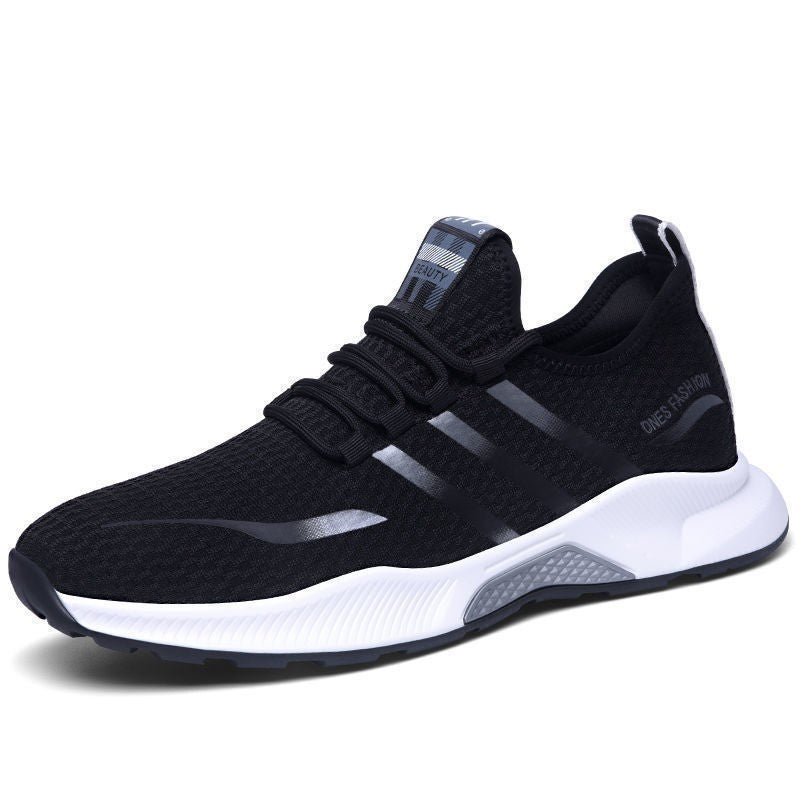 2022 Spring New Trend Men&#039;s Shoes Casual Trend Shoes Men&#039;s Flying Woven Mesh Breathable Running Korean Sports Shoes