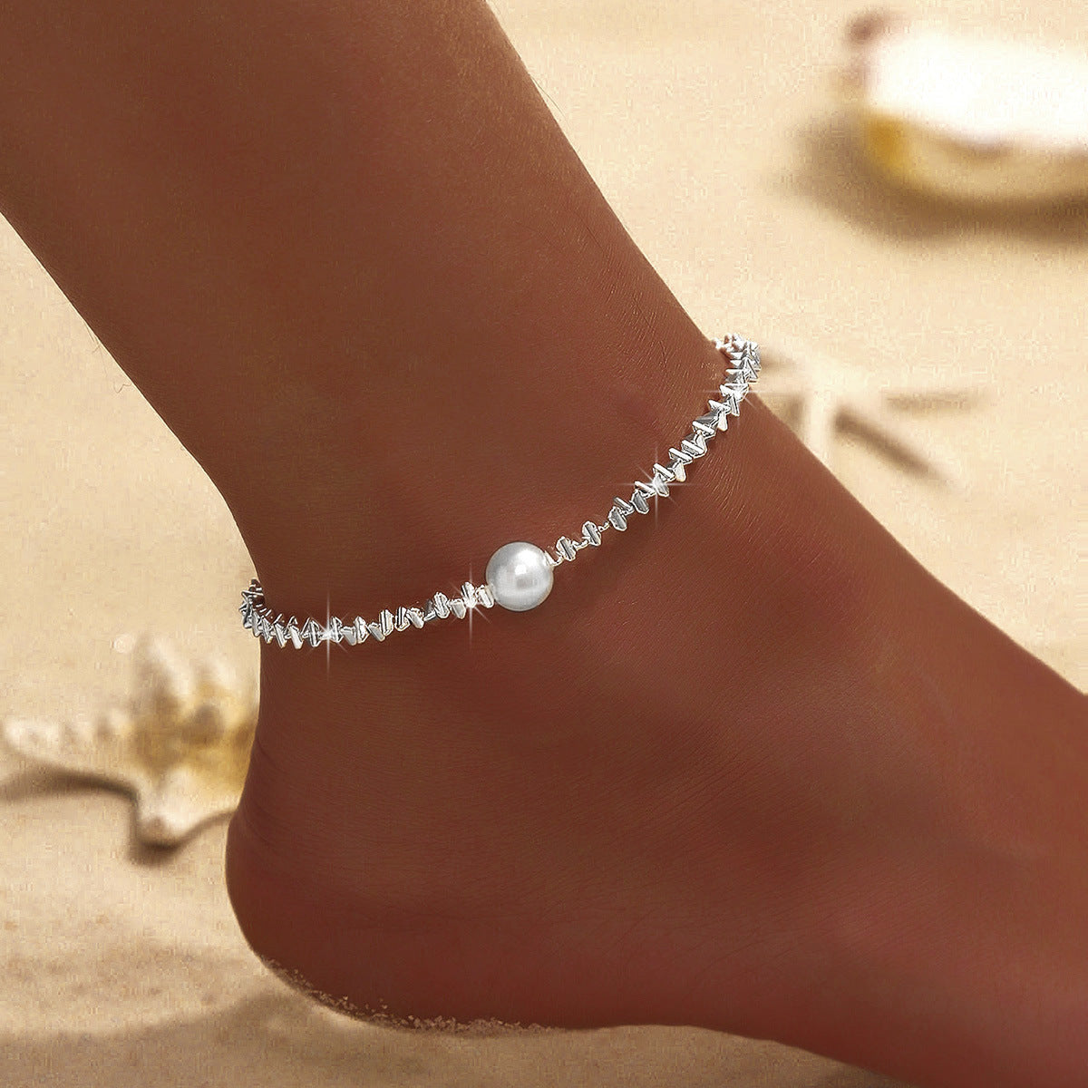 Sparkling Anklet Ladies High-grade Cold Wind Flash Star Footwear