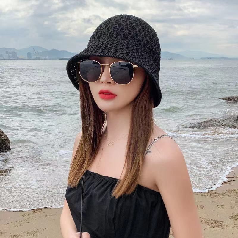 Summer Hat Female All-match Japanese Big Face Slimming Foldable Easy To Carry Bucket Hat New Sun Protection Beach Sun Hat