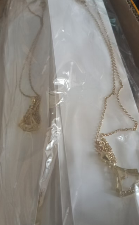 24K Gold Plated Fan Necklace