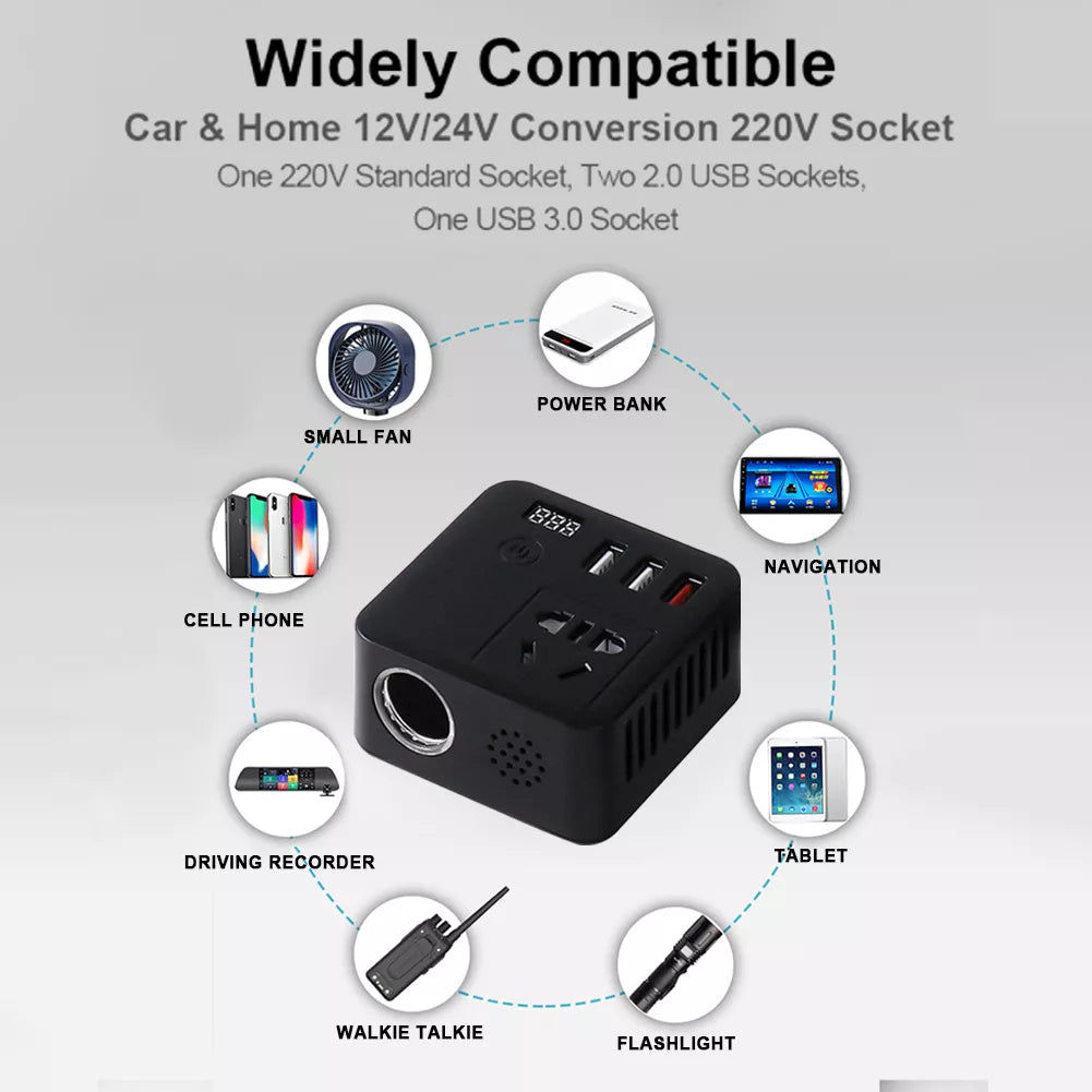 Digital Converter Car Charger Adapter