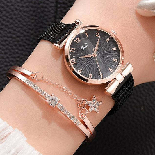 Women&#039;s Digital Watch Comes with Personalized Fashion Bracelet Gift Watch